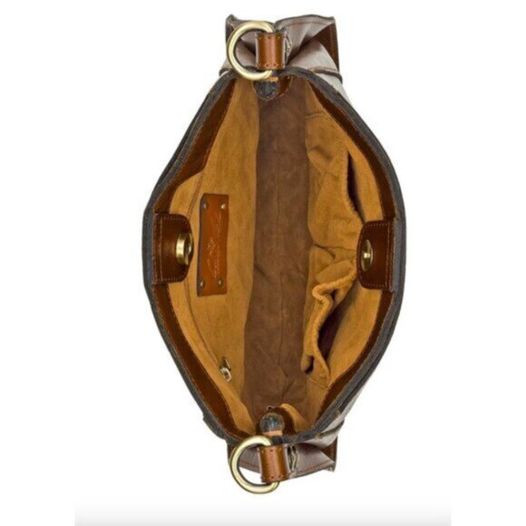 Patricia Nash Caletta Hobo Crossbody Handag Distessed VTG Leather Cognac - Picture 15 of 16